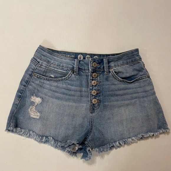 By Rewash super high-rise mom shorts Vintage Reunion denim jean shorts size 7/28 - Picture 1 of 3